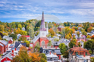 Montpelier, Vermont Town Skyline Stock Photo