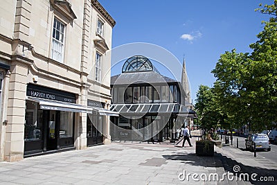 Montpellier Street and The Courtyard in Cheltenham, Gloucestershire, United Kingdom Editorial Stock Photo