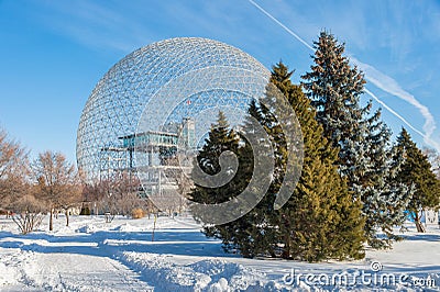 Montreal Biosphere in Parc Jean Drapeau Editorial Stock Photo