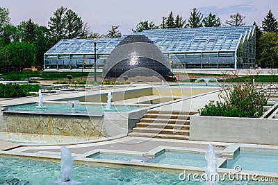 Insectarium building in Montreal Botanical Garden Editorial Stock Photo