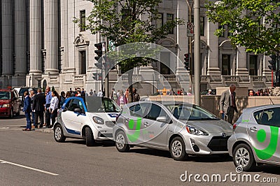 Communauto Flex & Car2Go Cars Editorial Stock Photo