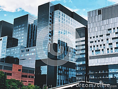 Montreal Moden business office buildings exterior Stock Photo