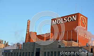 Montreal Molson Factory. Molson-Coors Canada Inc Editorial Stock Photo