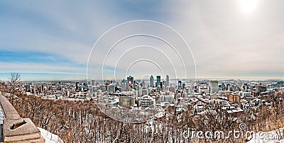 Montreal from Mont-Royal Stock Photo