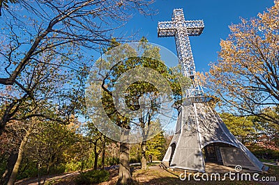 Montreal Mont-Royal Cross Editorial Stock Photo