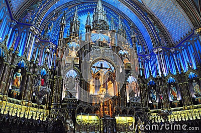 Montreal Notre-Dame Basilica Editorial Stock Photo