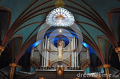 Montreal Notre-Dame Basilica Editorial Stock Photo