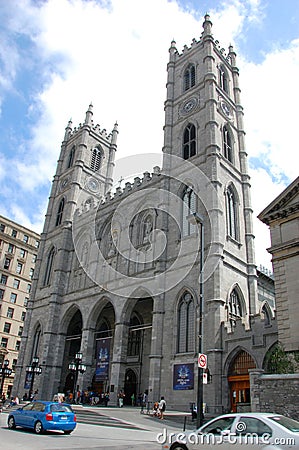 Montreal Notre-Dame Basilica Editorial Stock Photo