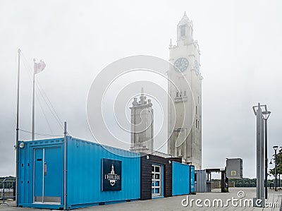 Montreal Old Port scene Editorial Stock Photo