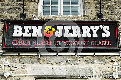 Ben and Jerry's ice cream logo Editorial Stock Photo