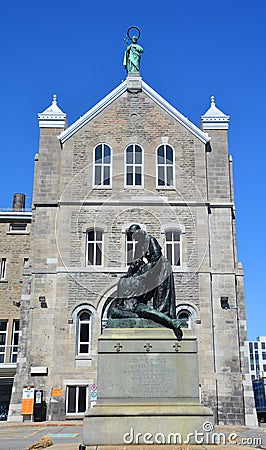 Monument to Jeanne Mance was unveiled in 1909 Editorial Stock Photo