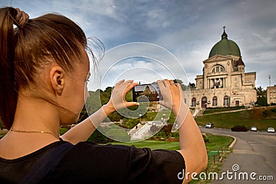 Montreal, Quebec, Canada, September 6, 2018: Saint Joseph`s Oratory of Mount Royal Oratoire Saint-Joseph du Mont-Royal Editorial Stock Photo