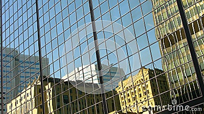 Montreal skyscraper reflection Stock Photo