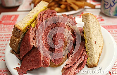 Montreal Smoked meat. Stock Photo