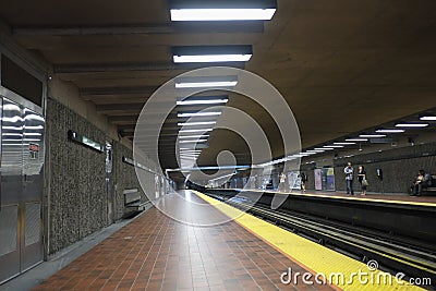 Montreal Viau subway station (metro) Editorial Stock Photo