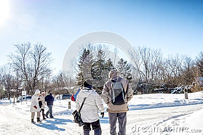 Montreal Winter scene Editorial Stock Photo