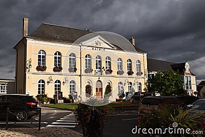 Elegant townhall or Mairie in Montreuil, Northern France. Editorial Stock Photo