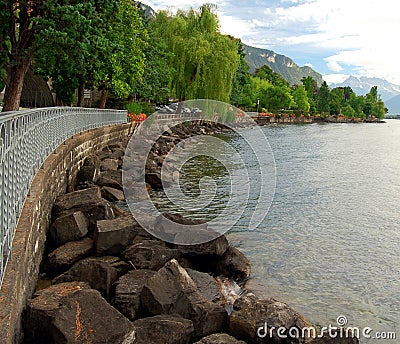 Montreux-Swiss Riviera Stock Photo