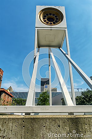 MontrÃ©al Palais des CongrÃ¨s sculpture Editorial Stock Photo