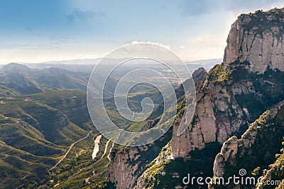 Montserrat mountain, Catalonia, Spain Stock Photo