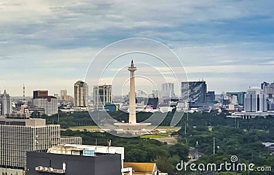 Monumen nasional MONAS Jakarta Indonesia Stock Photo