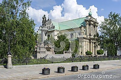 Monument of Adam Mickiewicz in Warsaw, Poland Stock Photo