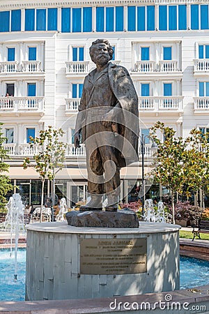 Monument of Adem Jashari. Jashari was a founder of Kosovo Liberation Army KLA. Editorial Stock Photo