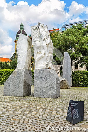 Monument Against War and Fascism, Vienna, Austria. Editorial Stock Photo