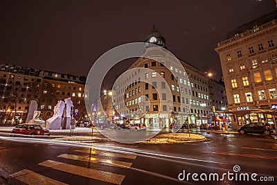 Monument against war and fascism in Vienna Editorial Stock Photo
