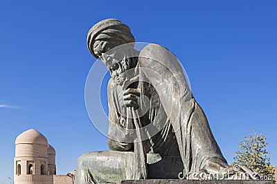Statue of Al Khorezm, persian mathematician who discovered Algorithm. Stock Photo