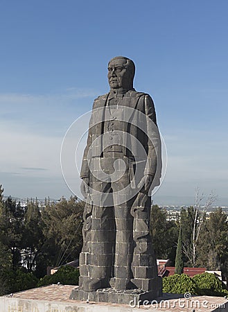 Monument of Benito Juarez on the Hill of the Bells this statue is 13 meters high Editorial Stock Photo