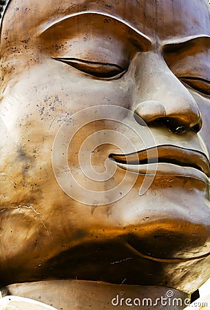 Monument of buddha, ruins of ancient temple Stock Photo