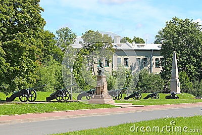 Monument-bust of Grand Duke Mikhail Nikolayevich. Museum of artillery, engineering troops. St. Petersburg. Editorial Stock Photo