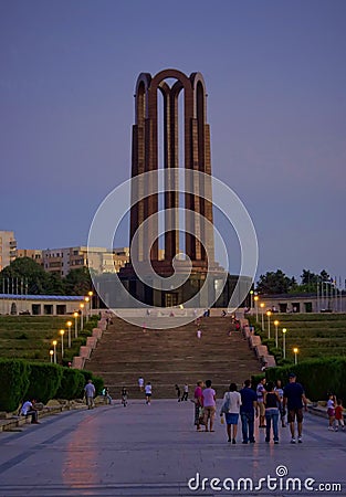 Monument in Carol park Editorial Stock Photo