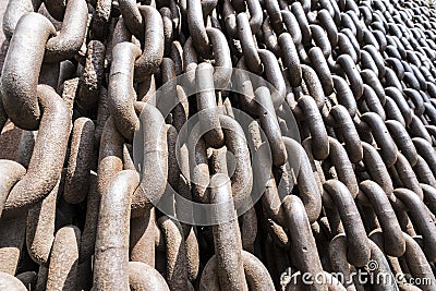 The monument of chains in Budapest Editorial Stock Photo