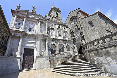 Monument Church Of St Francis Sao Francisco facade in Porto Stock Photo