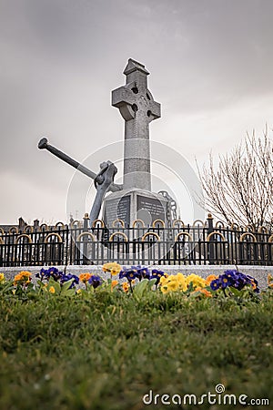 Monument commemorates the lives of all persons lost at sea in Howth Editorial Stock Photo