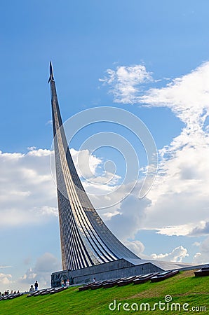 Monument Conquerors of Space, Moscow Editorial Stock Photo