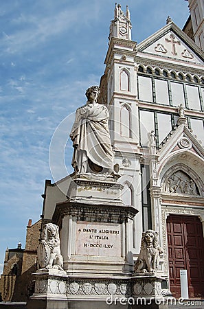 Monument Dante Alighieri in Florence Stock Photo