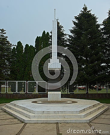 Monument dedicated to WW2 victims in Temerin, Serbia Editorial Stock Photo