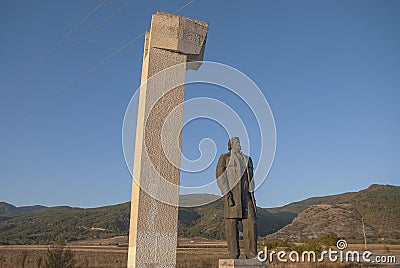 Monument of Dimitar Blagoev near Kazanluk Editorial Stock Photo