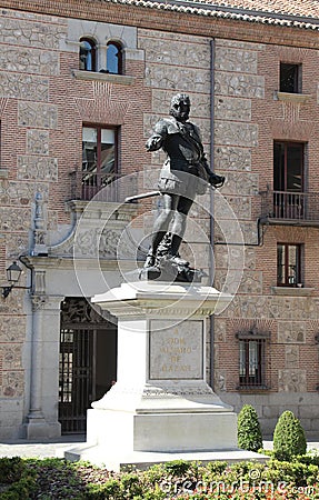 Monument of don alvaro de bazan, madrid Stock Photo
