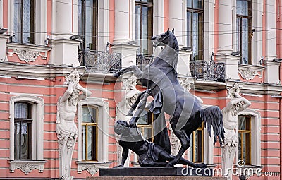 Monument at downtown in St. Petersburg, Russia Editorial Stock Photo