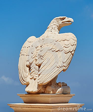 Monument eagle, Bahai Temple, Israel Stock Photo