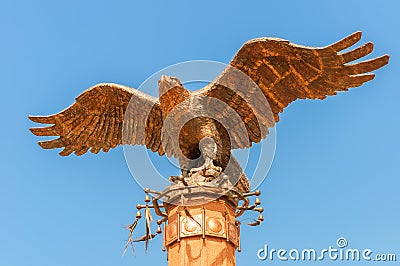 Monument of an eagle with spread wings Stock Photo