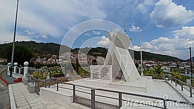 Monument in Echinos Pomakochoria in Xanthi, Evros Thraki Stock Photo