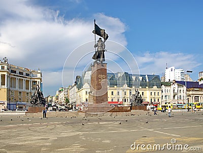 Monument Fighters for Soviet Editorial Stock Photo