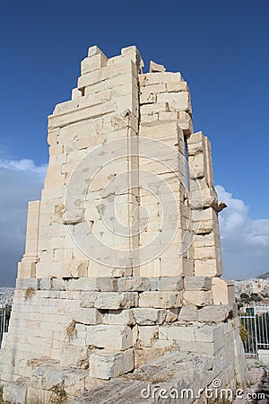 Monument on Filopappou hill, Athens Stock Photo