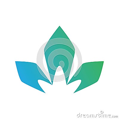 Monument Flower Gradient Logo Vector Vector Illustration