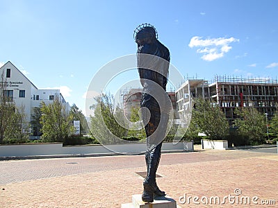 Monument iron fountain footwear landscape Editorial Stock Photo